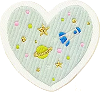 ハート パウダーブルー(水色)