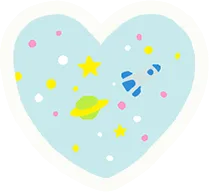 ハート パウダーブルー(水色)