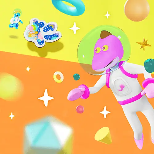 フクイラプトル「た」ワッペンイラスト